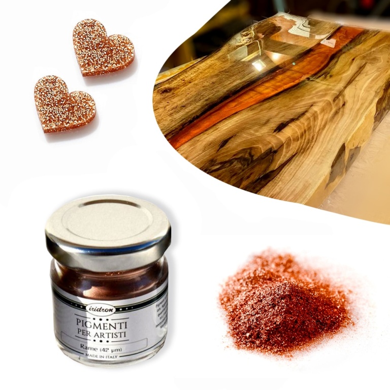 Pigmento metallico oro, argento, rame - RAME 25ML
