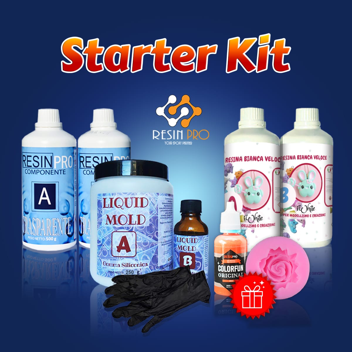 Starter kit con resina e gomma liquida - ResinPro