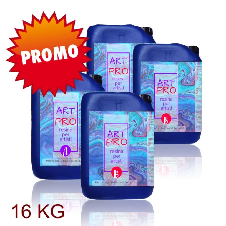 ART PRO - Resina epossidica trasparente per Artisti - 16.6 KG
