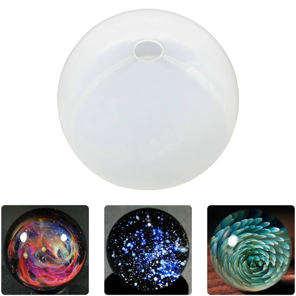 5 pezzi Heally Stampi rotondi in silicone a forma di sfera in resina epossidica per sfere di ghiaccio per fai da te 