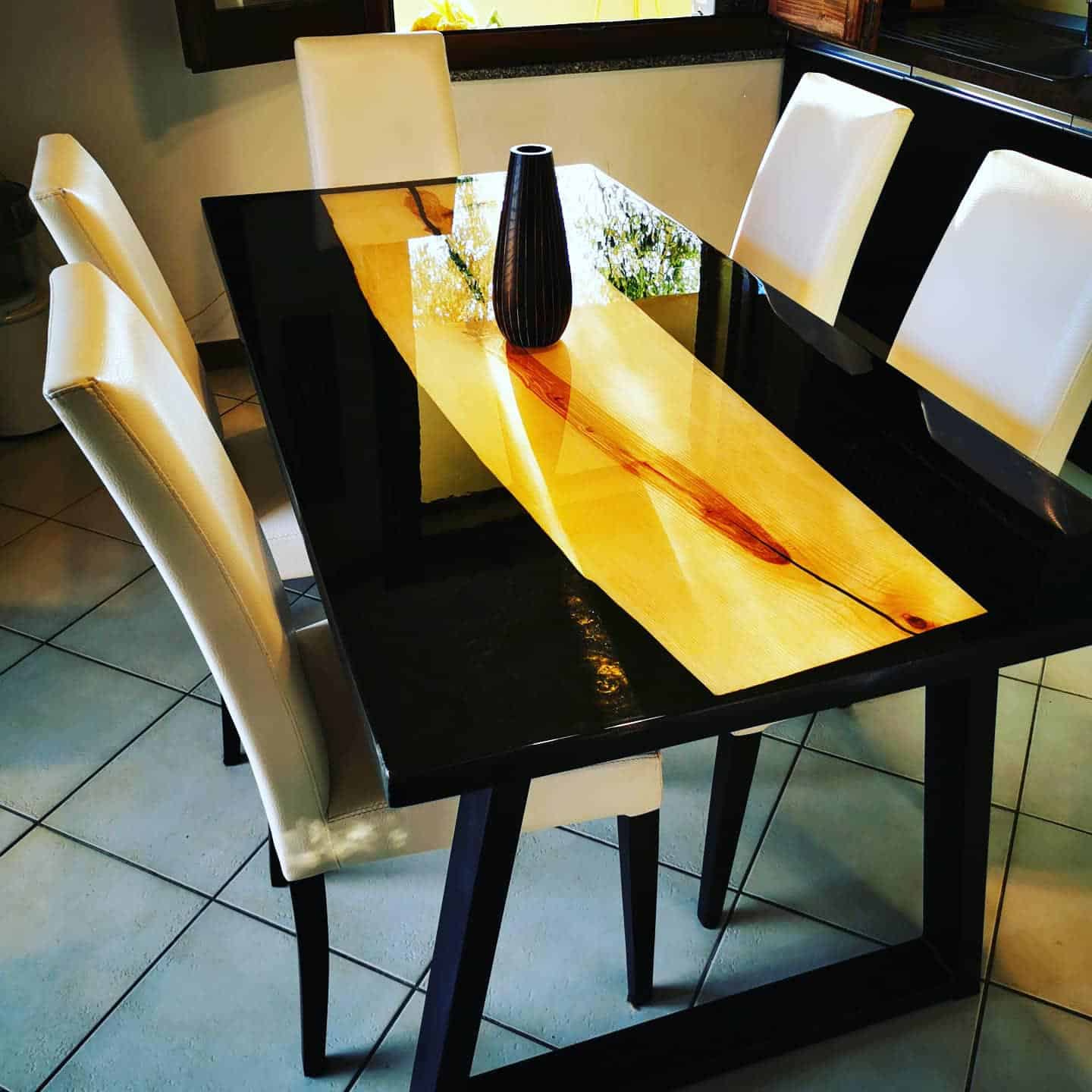 Kit EPOXYTABLE 5-FIVE Completo per tavoli in legno e resina Atossica