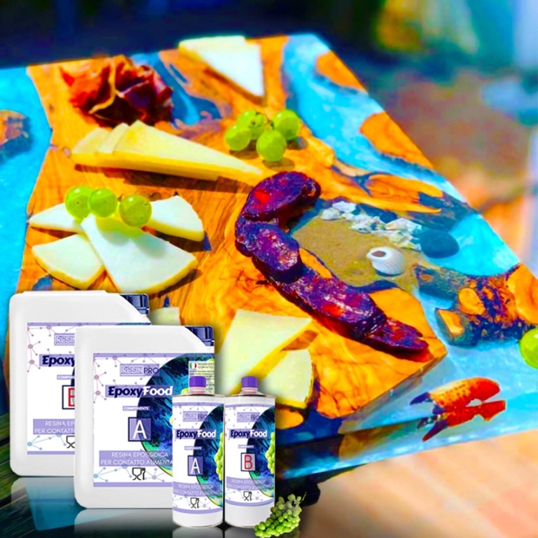 EpoxyFood - Resina trasparente per contatto alimentare - 32 kg
