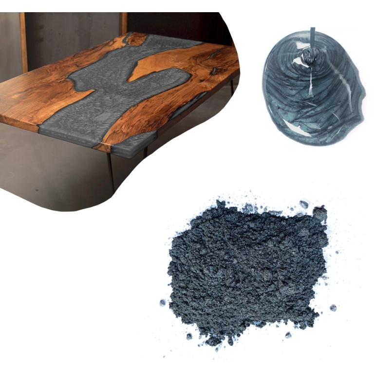 SAHARA - Pigmento Metallico per Resine - GRIGIO SCURO 100 gr