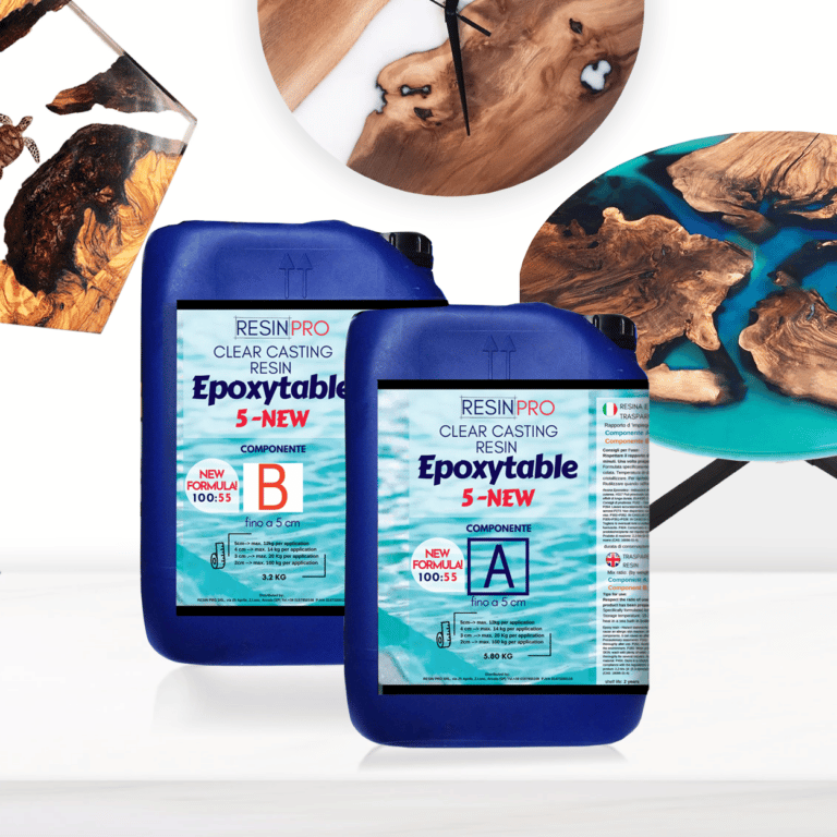 Resina Epossidica Atossica Epoxytable 5 - Colate fino a 5 cm di spessore - 1.55 kg