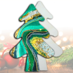 Sagoma in Legno Albero di Natale per resina epossidica