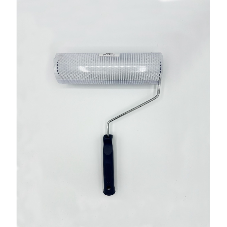 Rullo ad aghi anti-bolle per resinatura di superfici e pavimenti - Grande 23cm