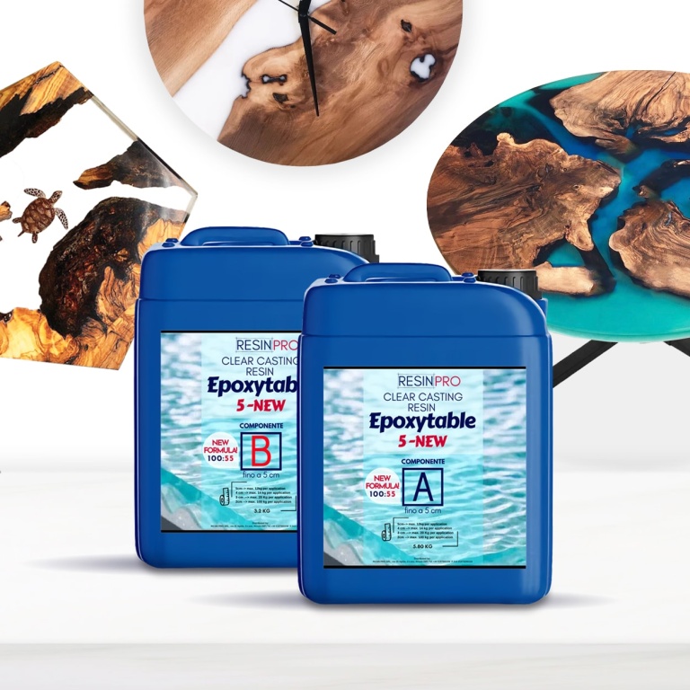 Resina Epossidica Atossica Epoxytable 5 - Colate fino a 5 cm di spessore