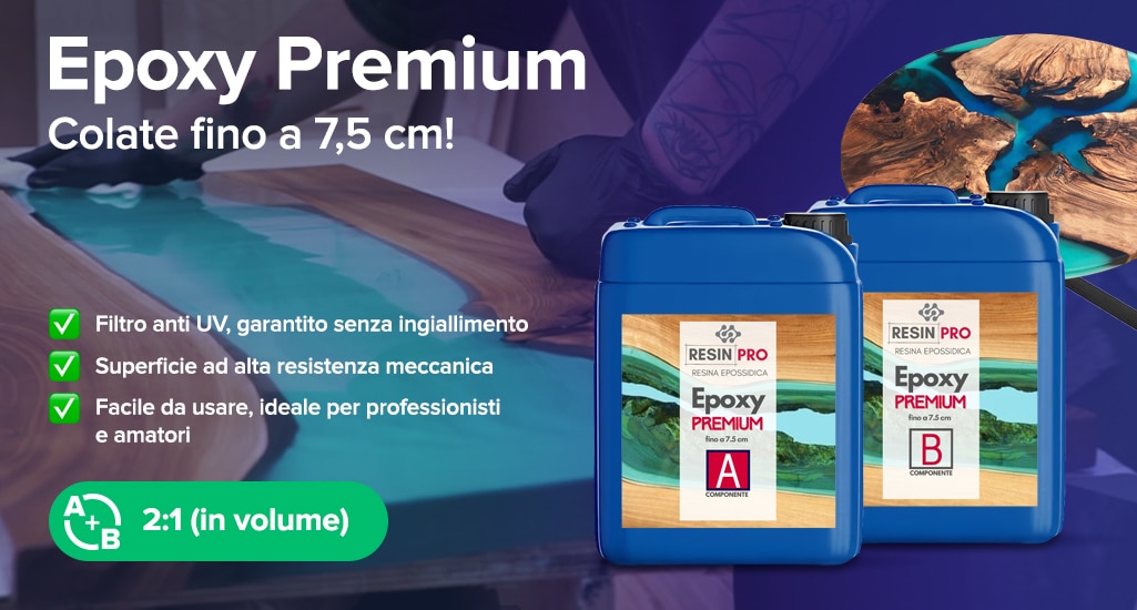 Resina Epoxy Premium - Colate fino a 7,5 cm