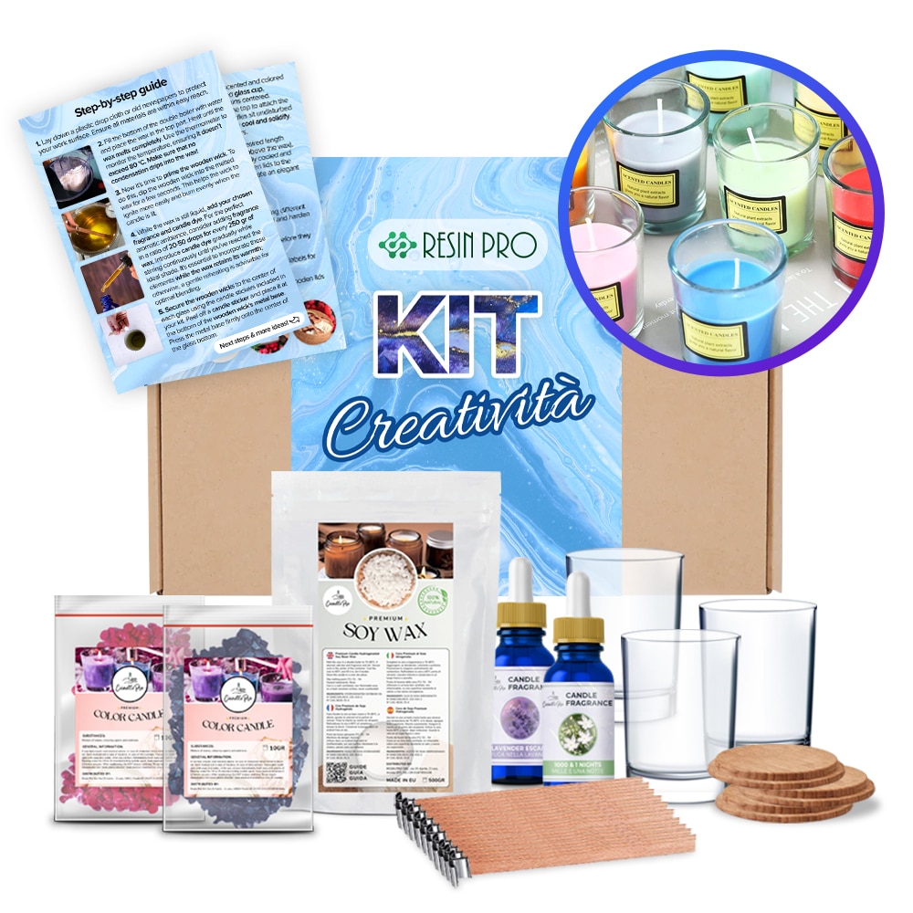 Kit Creatività: Crea le tue Candele Artigianali (KIT COMPLETO + BICCHIERI)