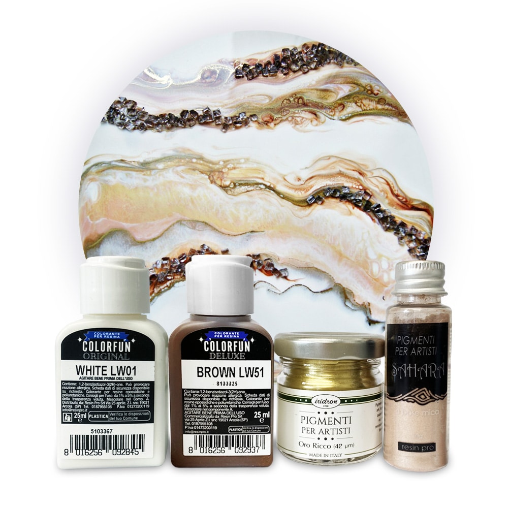 “RINASCIMENTO” Set di colori per resina - effetto marmo