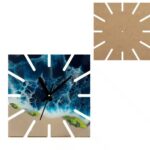 Pannello in Legno (MDF) per Orologio da Parete Quadrato 40x40 cm