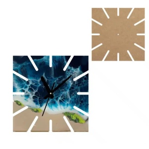 Pannello in Legno (MDF) per Orologio da Parete Quadrato 40x40 cm