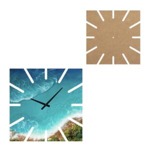 Basi in MDF per realizzare orologi - Orologio quadrato