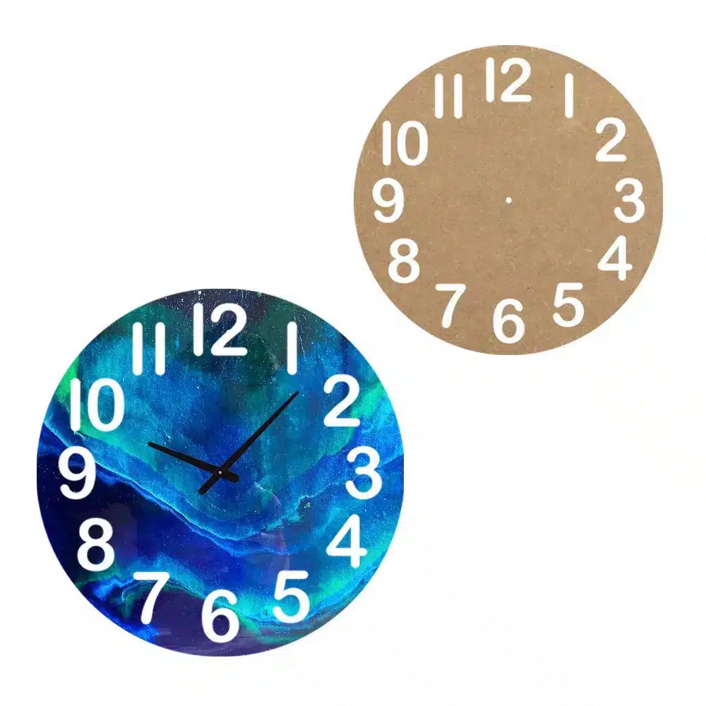 Orologio Da Parete Moderno In Resina Effetto Marmo – Made In Italy – Numeri Rilievo – Diametro 40 Cm Dark