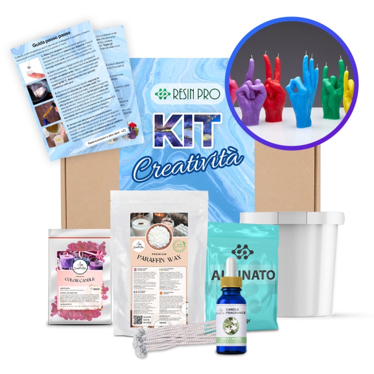 Candele Artigianali a forma di Mani - Kit completi fai da te