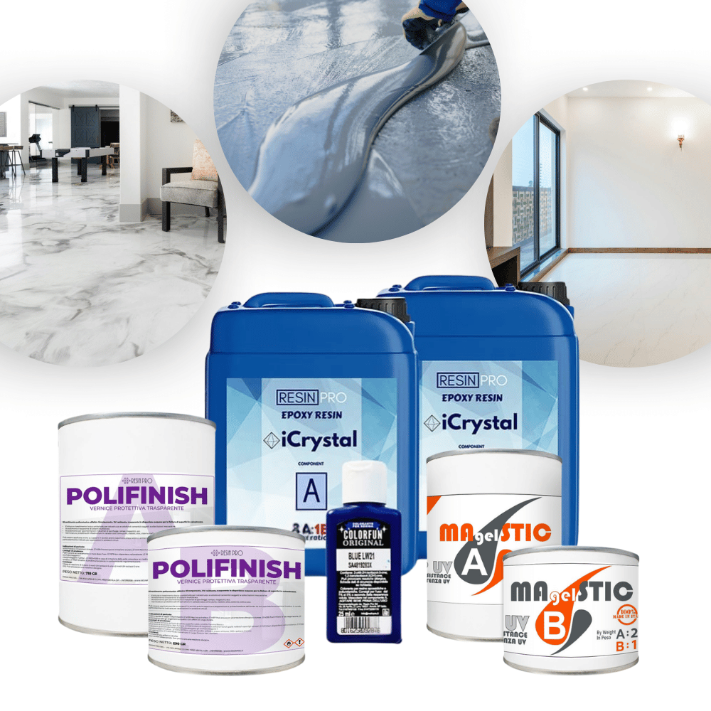 Kit completo per pavimenti in Resina