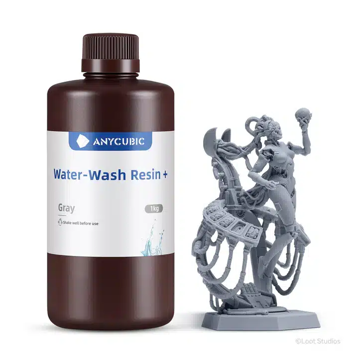 Resina per Stampanti 3D Lavabile ad Acqua Grigia Anycubic 3 kg Grigio