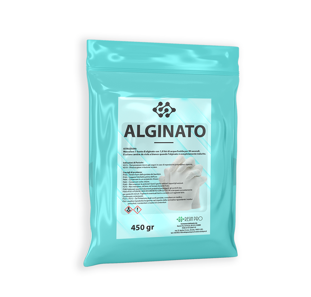 RESION Polvere Di Alginato 2kg Per Calchi E Impronte 3D - Massa Deformabile Biodegradabile, Indurimento Rapido In 10 Minuti, Delicata Sulla Pelle
