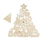 Albero di Natale in legno con design a pizzo