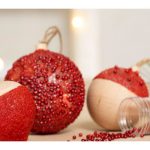 Palla di Natale in legno da decorare - Diametro 6 cm