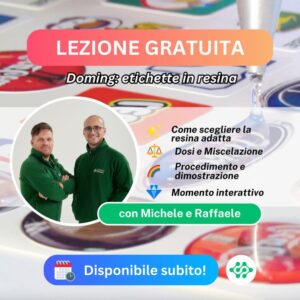 LEZIONE REGISTRATA GRATUITA: Etichette in resina
