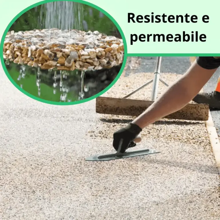 STONEDRAIN -  KIT COMPLETO PER PAVIMENTO DRENANTE IN CIOTTOLI E RESINA