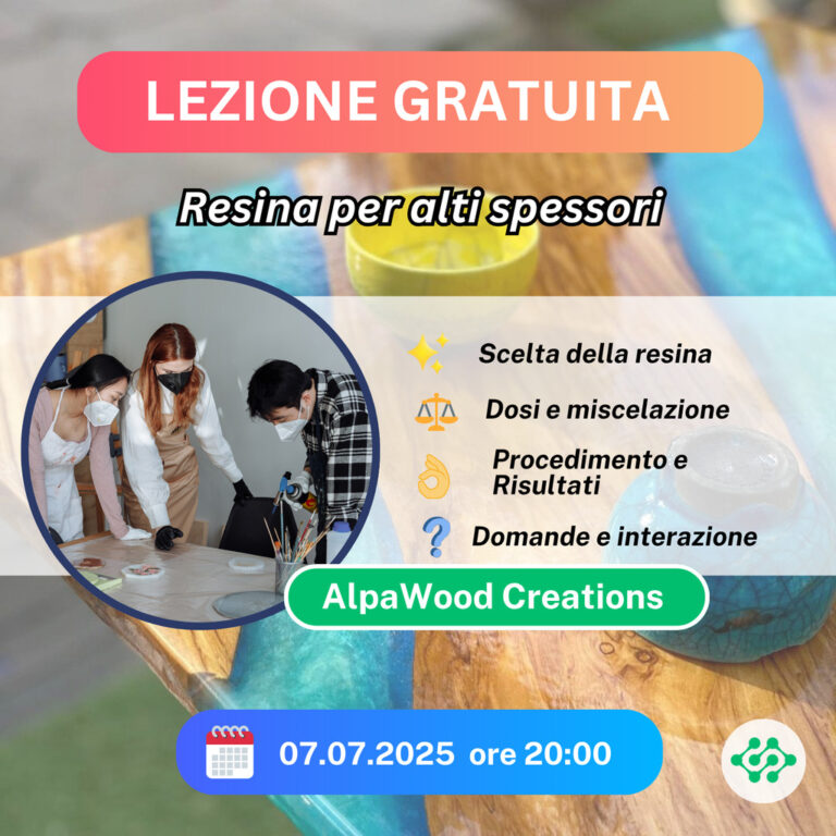 LEZIONE GRATUITA: Resine per alti spessori