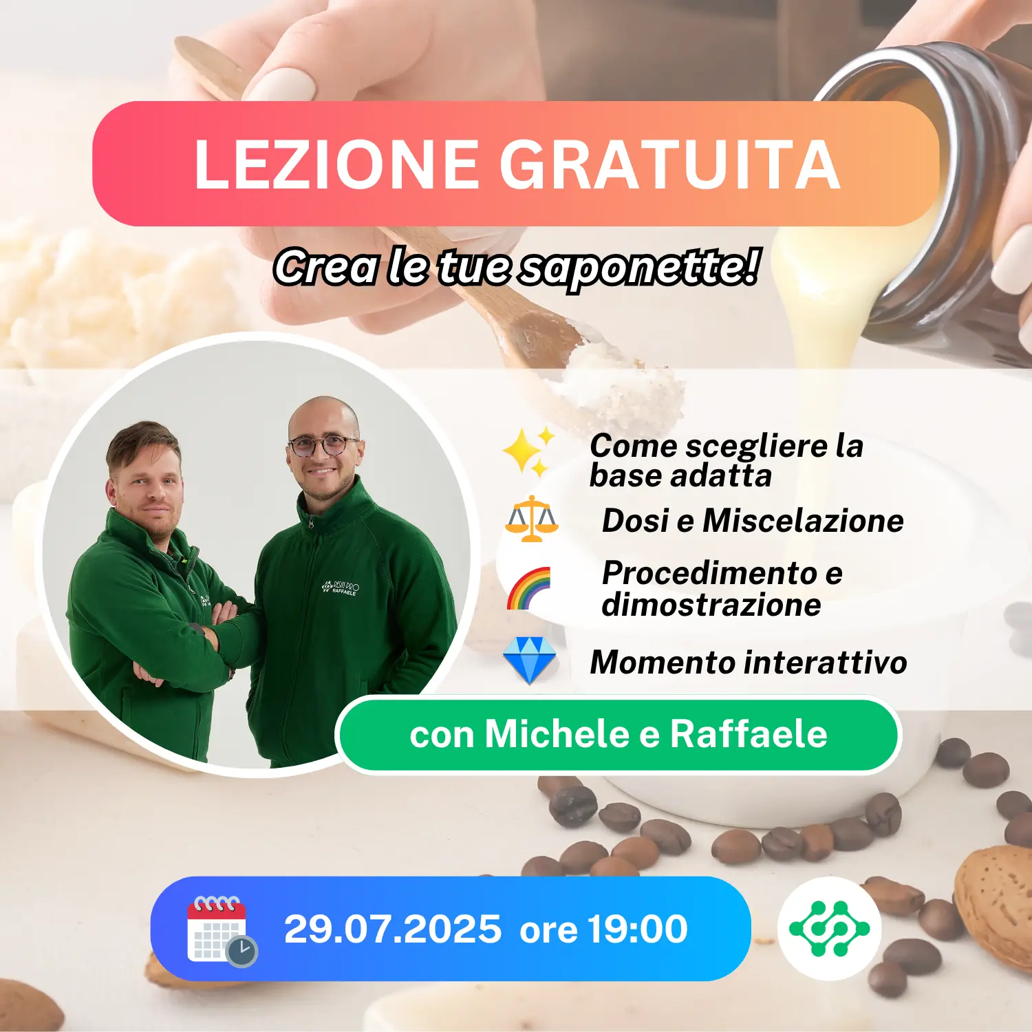 LEZIONE GRATUITA - Impara ad usare le basi per saponi