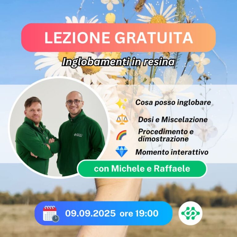 LEZIONE GRATUITA: Inglobamenti e creazioni in resina