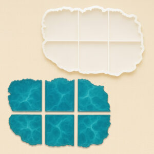 Stampo in silicone – 6 sottobicchieri in Resina