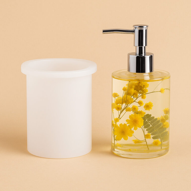 Stampo in silicone a forma di Dispencer per Sapone - Crea il tuo dispencer personalizzato! - Stampo Rotondo