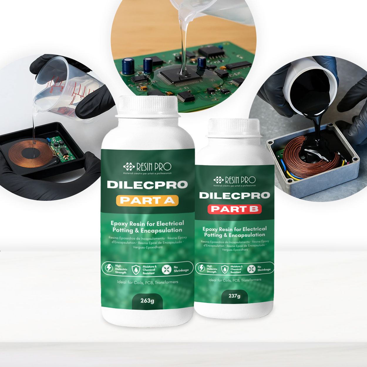 DielecPro – Resina Epossidica per Incapsulamento Elettrico (Potting & Encapsulation)