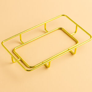 Supporto in metallo per vassoio rettangolare