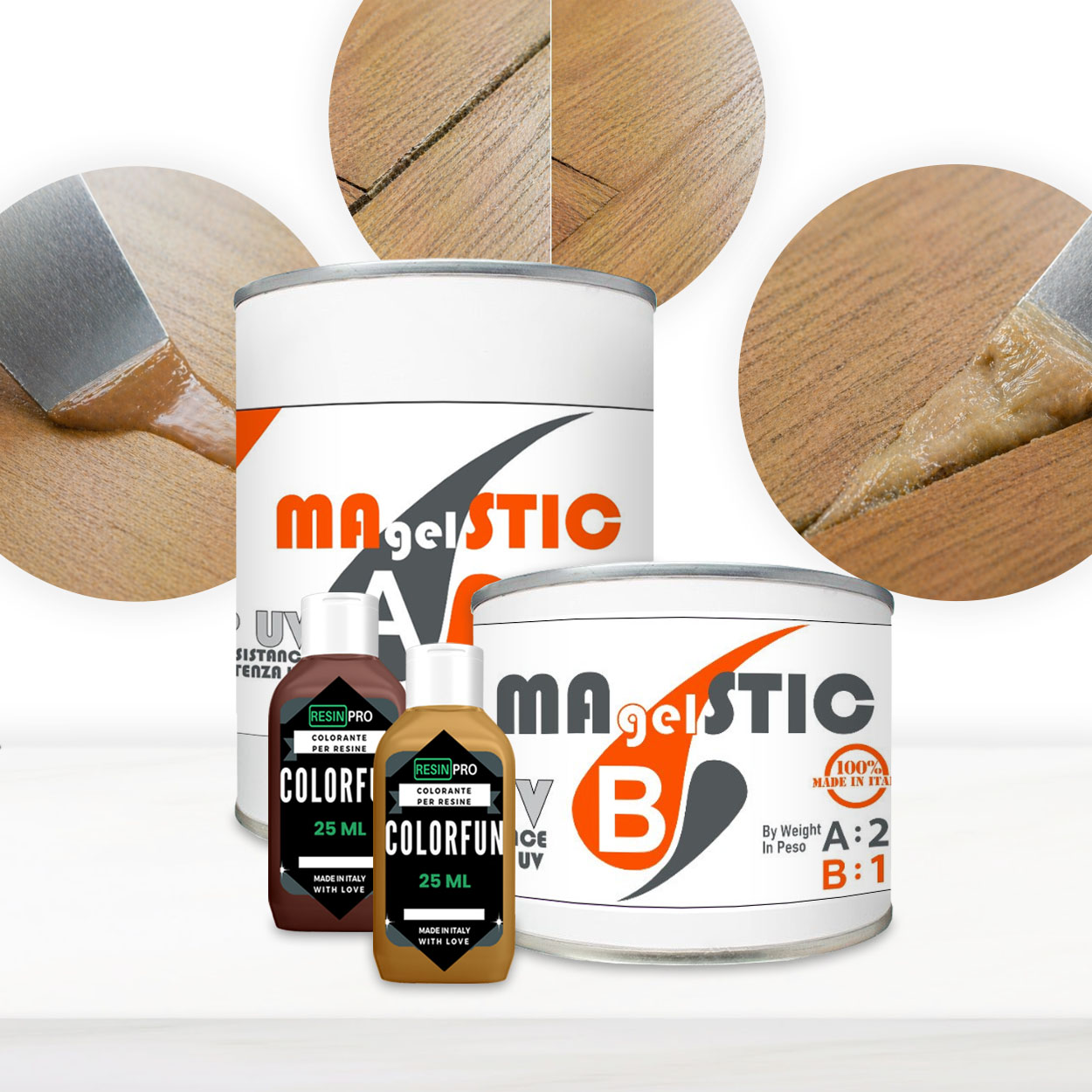 Stucco Epossidico per Legno e Parquet – Magelstic Wood Repair