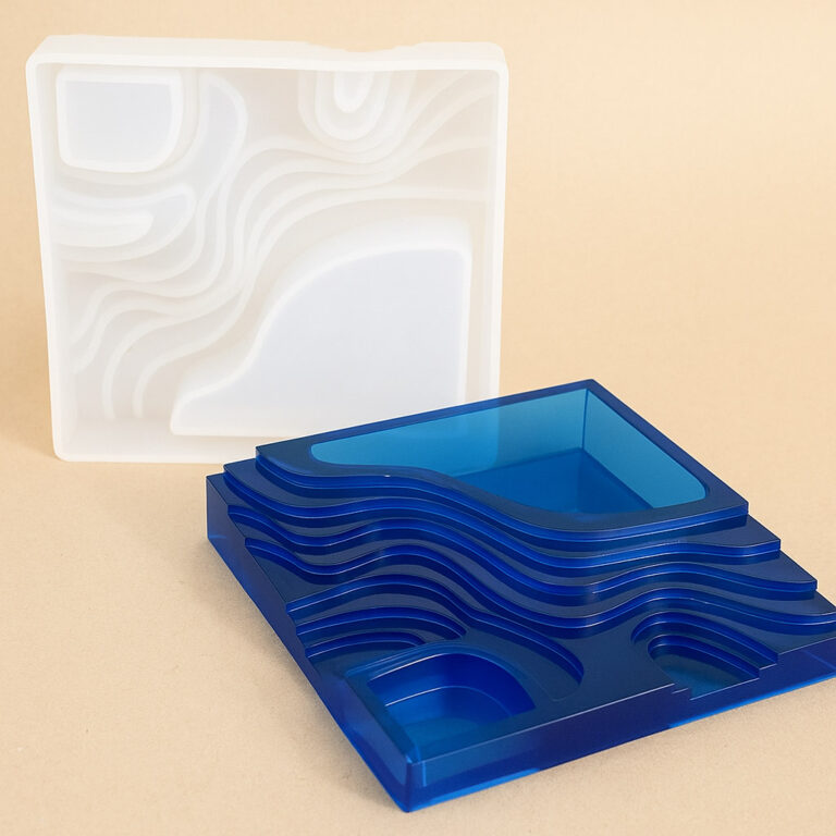 Stampo in silicone - piccoli vasi rettangolari originali