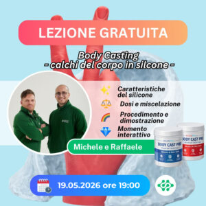 LEZIONE GRATUITA: Body Casting – Calchi del corpo con silicone professionale