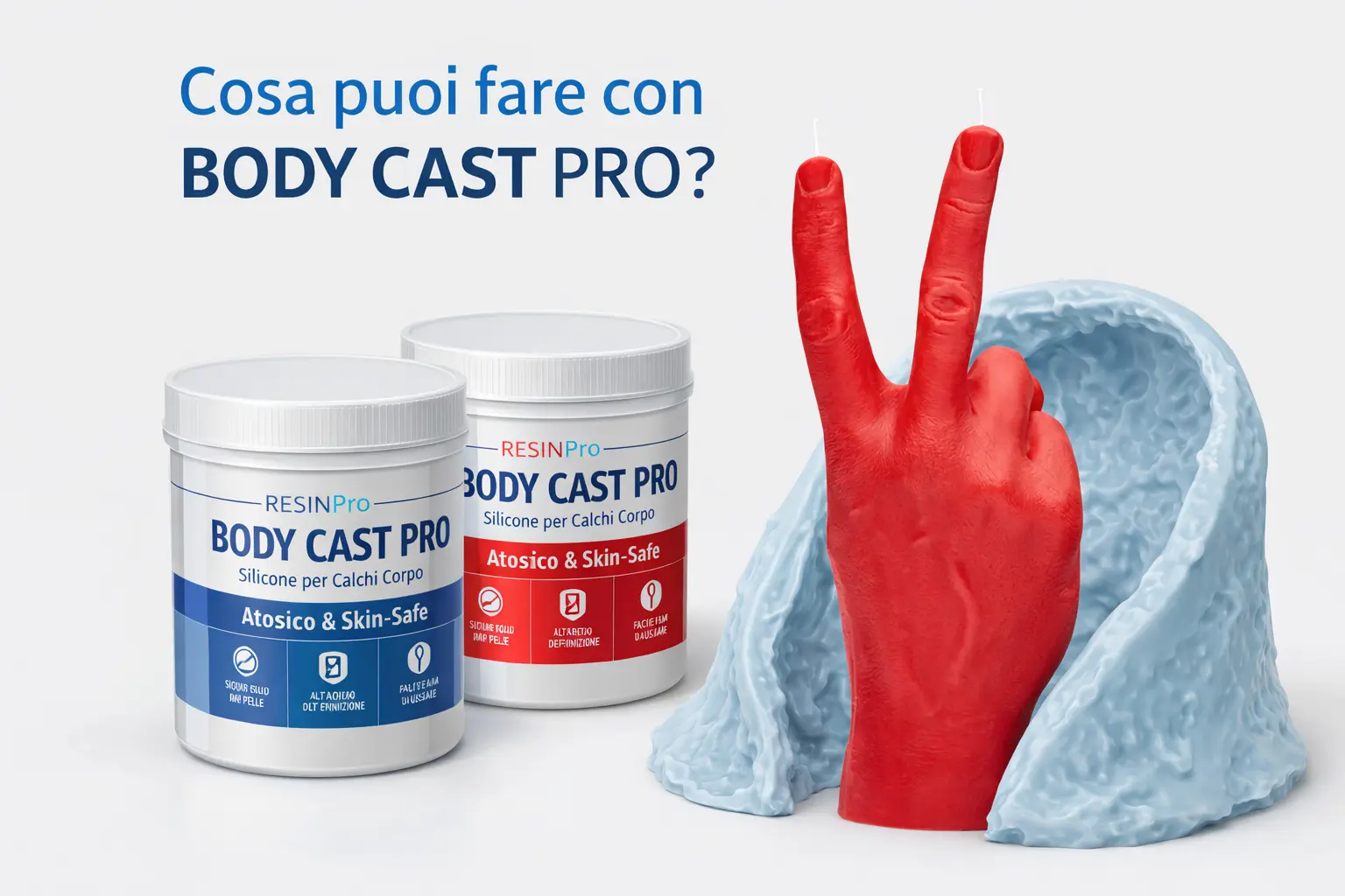 BODY CAST PRO - Silicone Atossico per calchi su corpo umano