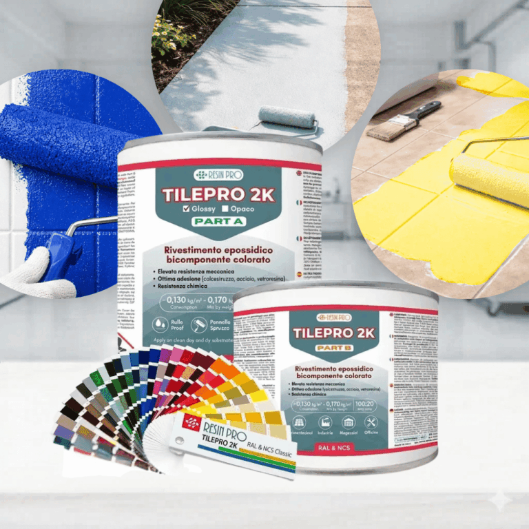 TILEPRO 2K - Vernice per Piastrelle Cemento Plastica e Metallo - Carrabile