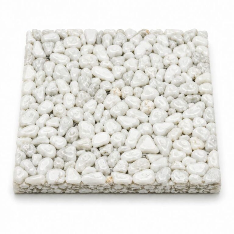 Campioni 10x10 – Ghiaia Stabilizzata Drenante con Resina - Bianco Carrara
